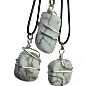 Regalis Premium Crystal Howlite Pendant & Bracelet (With Certified Lab Testing Certificate)