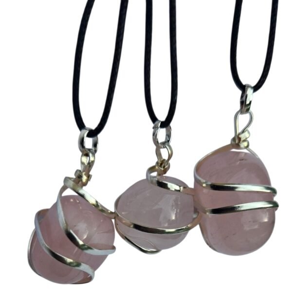 Regalis Premium Crystal Rose Quarts Bracelet & Pendant (With Certified Lab Testing Certificate)