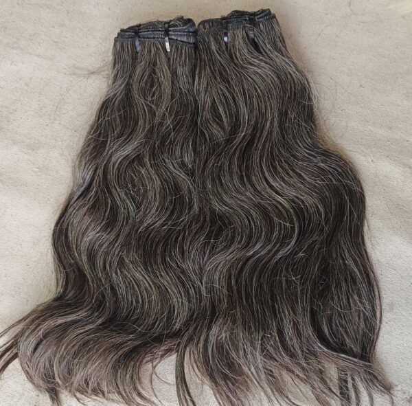 Regalis 100% Human Hair - Premium Natural Straight - Grey Hair Extension