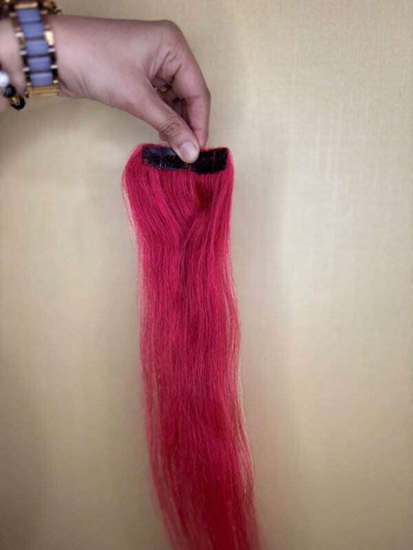 Artificial Regalis Neon Pink Invisible Hair Extension - Set of 2