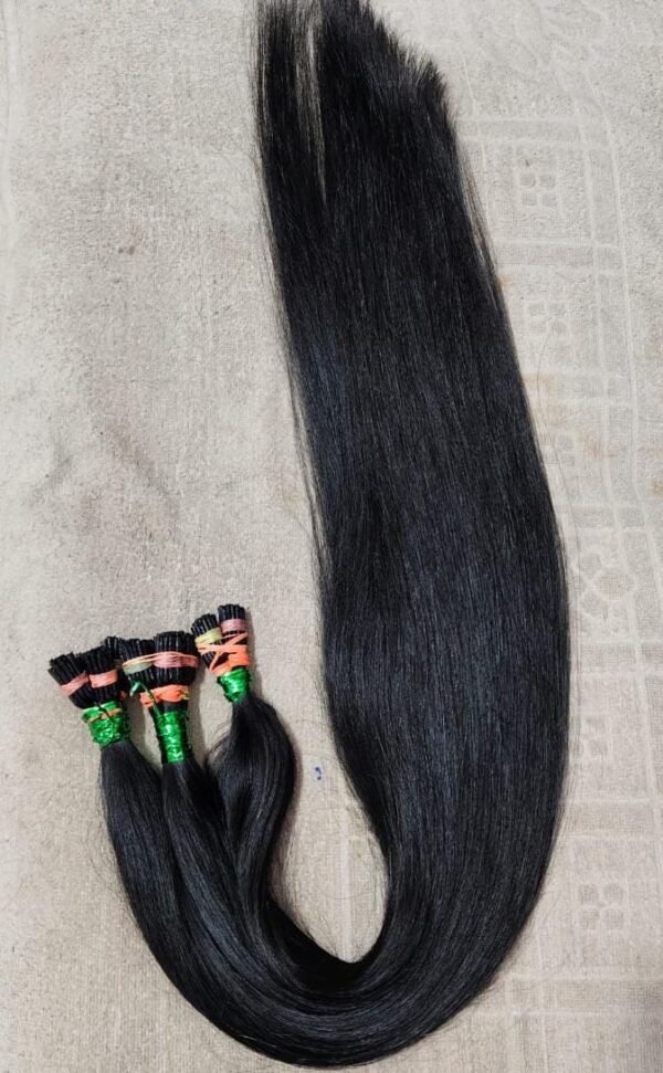 Human Regalis Black I-Tip Hair Extensions