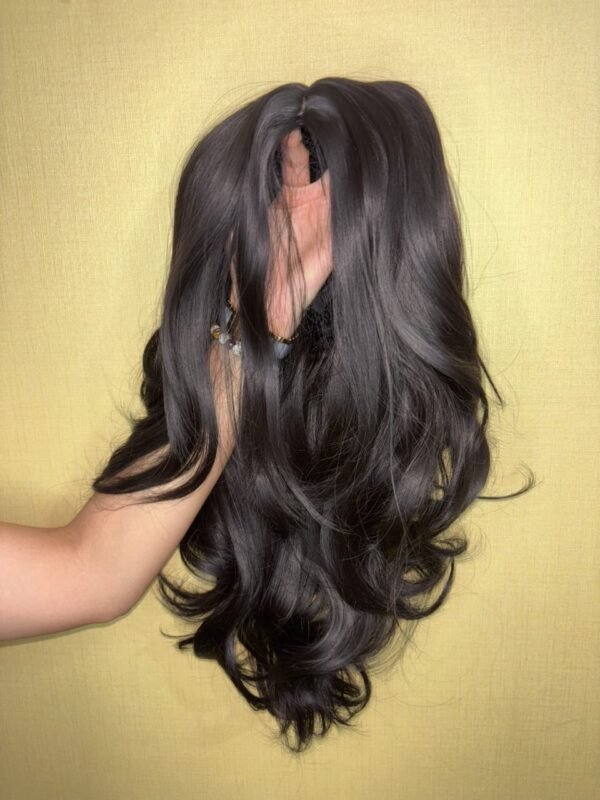 Artificial Regalis Black Straight & Wavy Hair Wig - 18 Inches