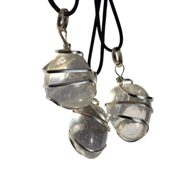 Regalis Premium Crystal Natural Clear Quartz Bracelet & Pendant (With Certified Lab Testing Certificate)