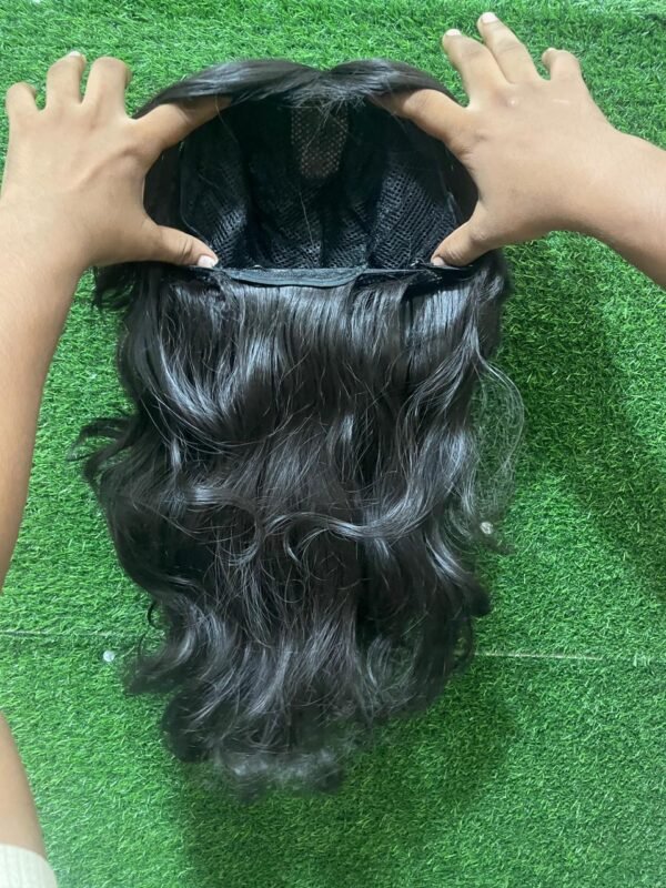 Regalis Dark Brown Funky Wavy Silky Medium length Hair Wig