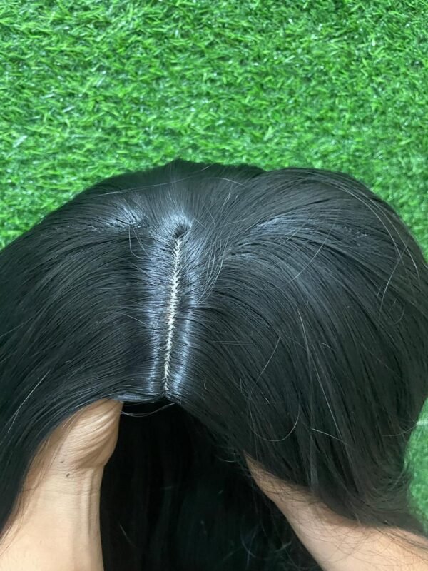 Regalis Human Made Hair - Black Straight Long Silky Wig