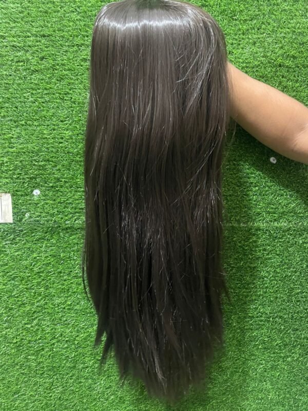 Regalis Human Made Hair - Black Straight Long Shiny-Silky Wig